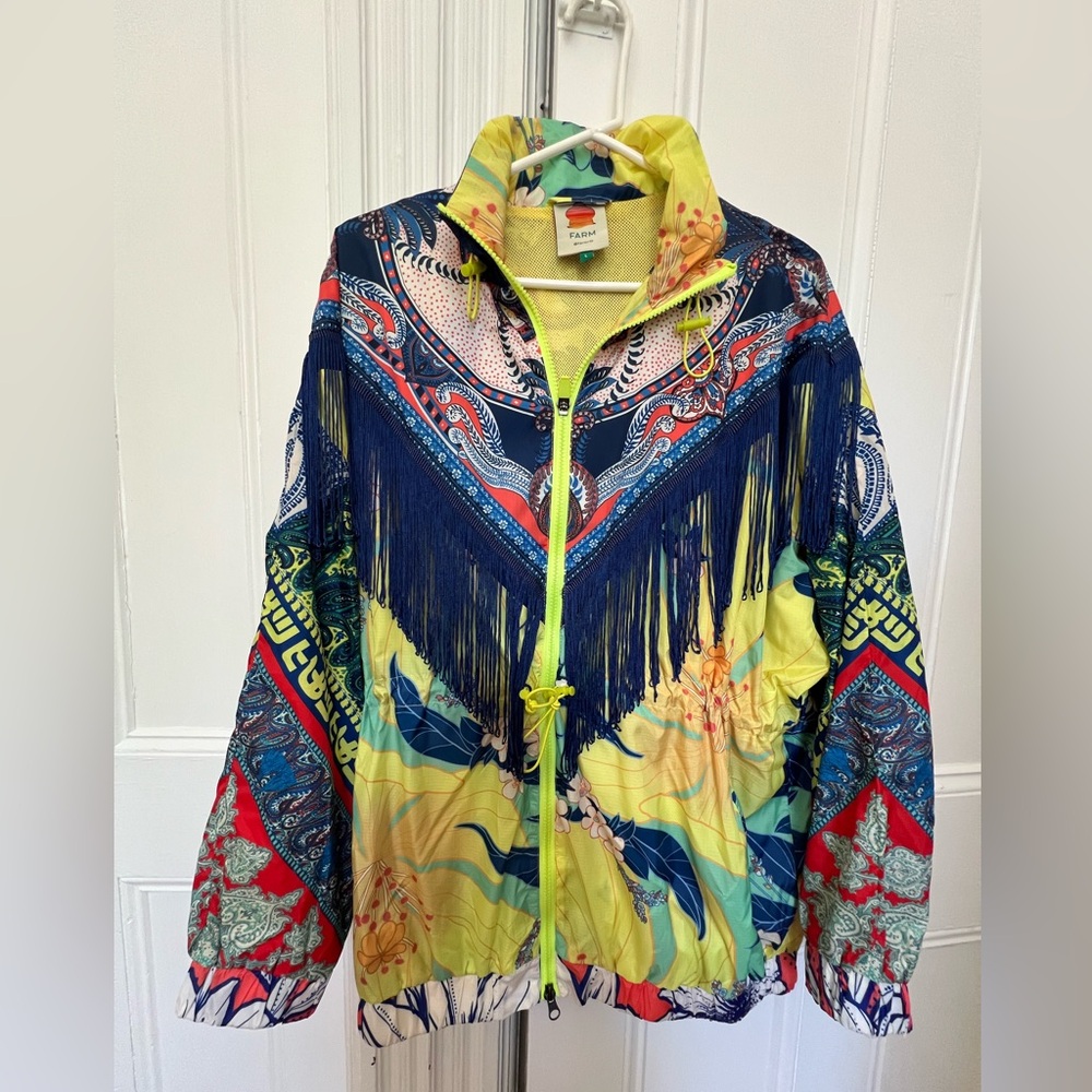 Farm Rio tassel and fringe windbreaker Size L - Picture 3 of 4